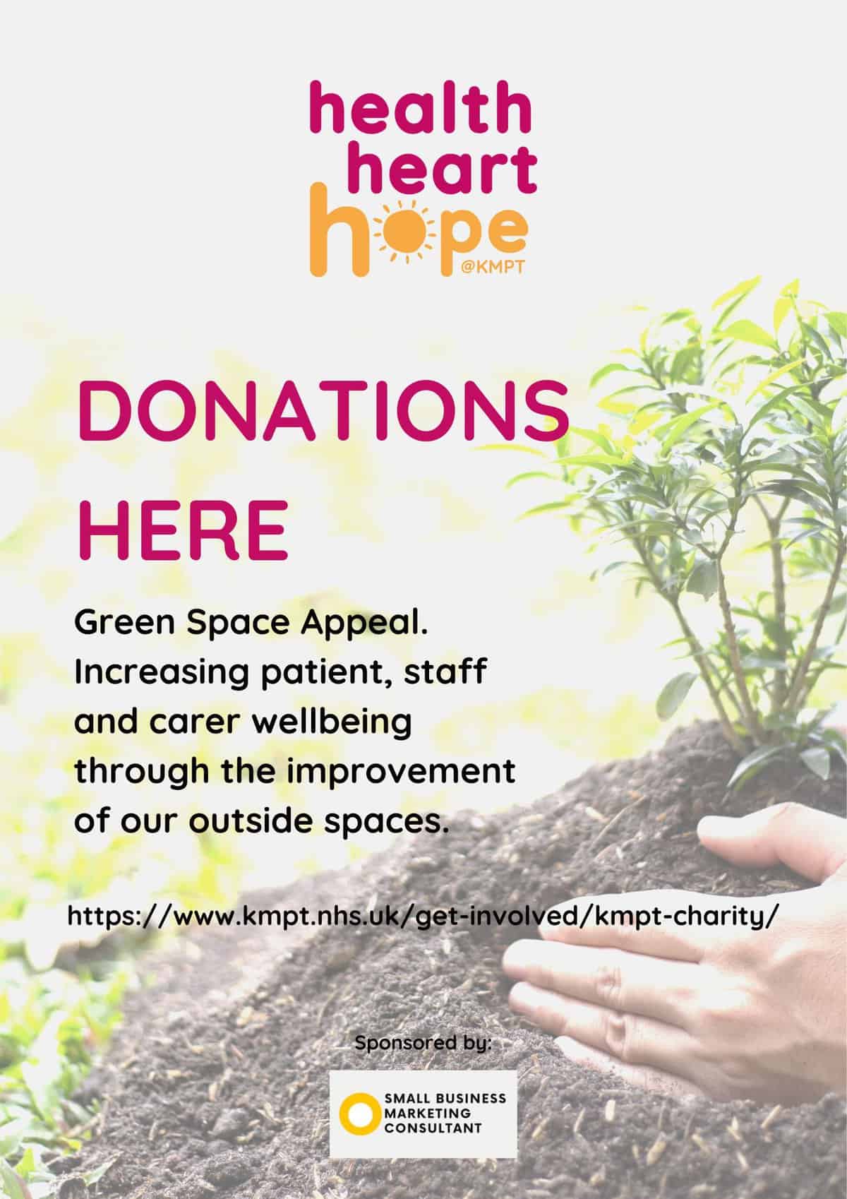 marketing collaterals - fundraising poster - on the small business marketing consultant website