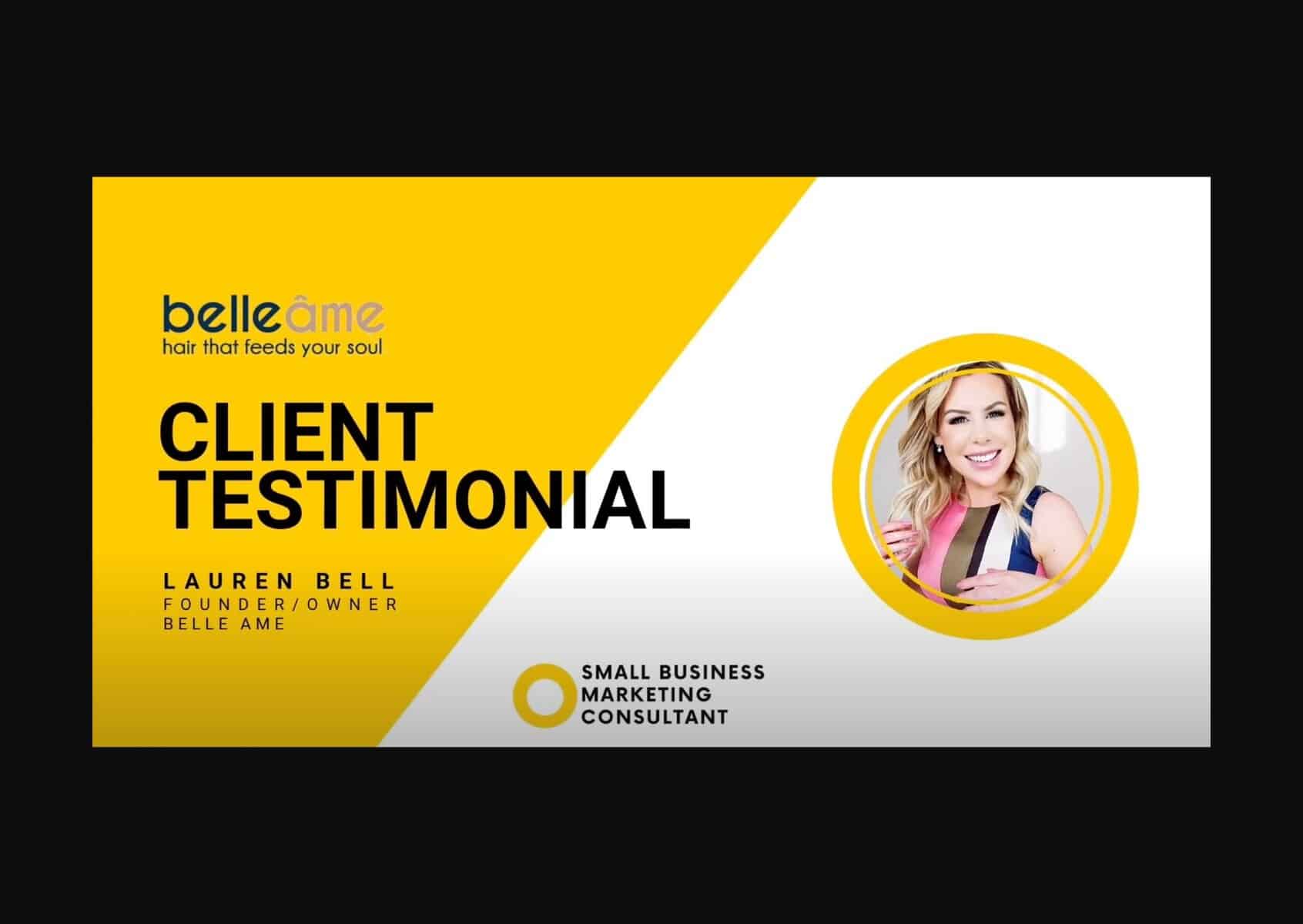 client testimonial within a blog post about marketing strategies for small businesses